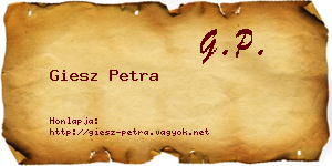 Giesz Petra névjegykártya